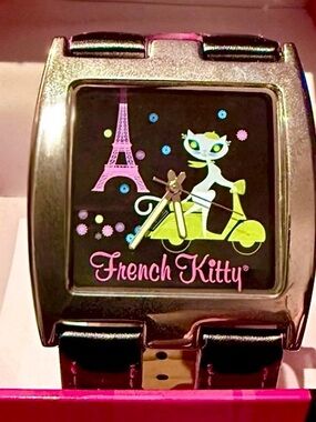 🩷🖤 French Kitty Watch - Mighty Fine
